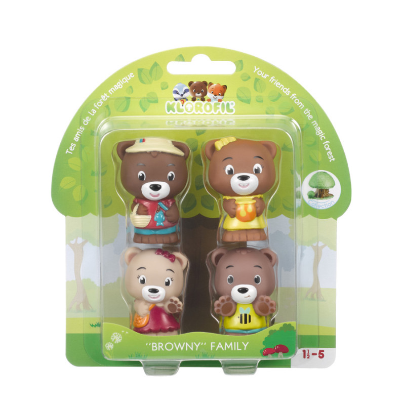 Set 4 Figuras Familia Browny Klorofil
