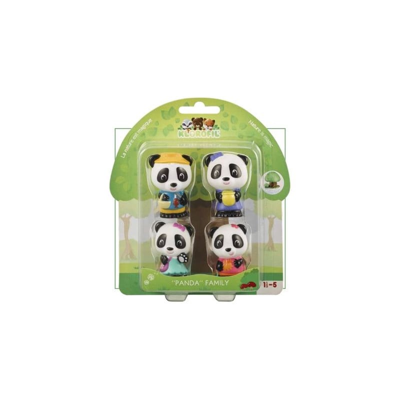 Set De 4 Figuras Familia Panda Klorofil