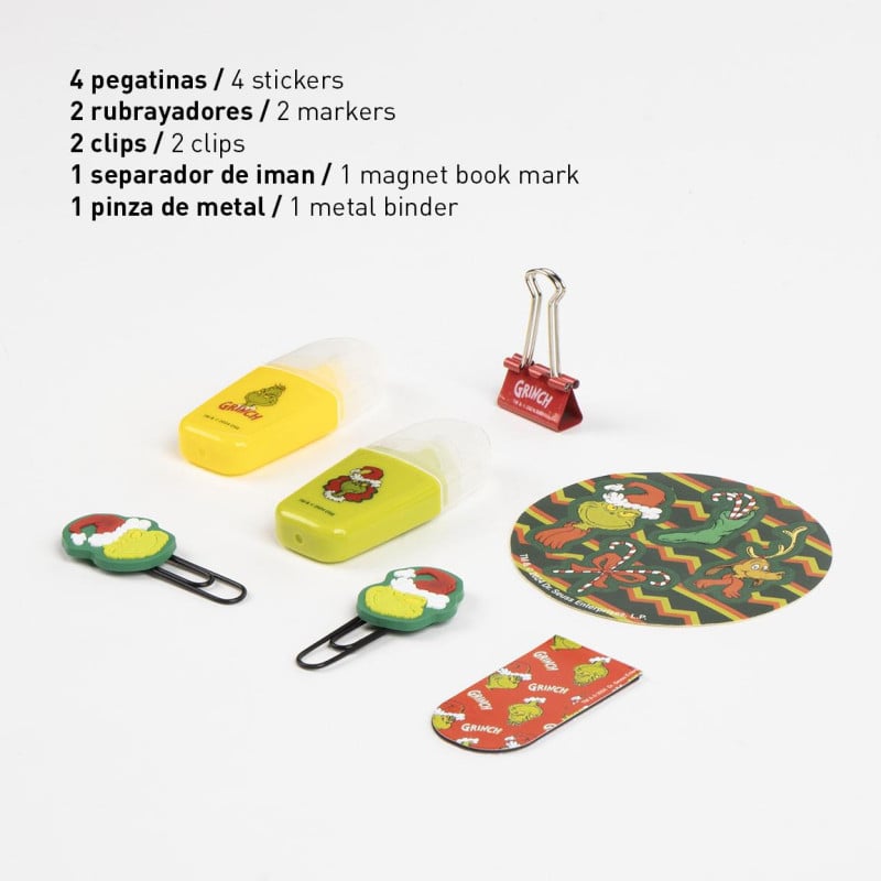 Set Papelería Navideño The Grinch