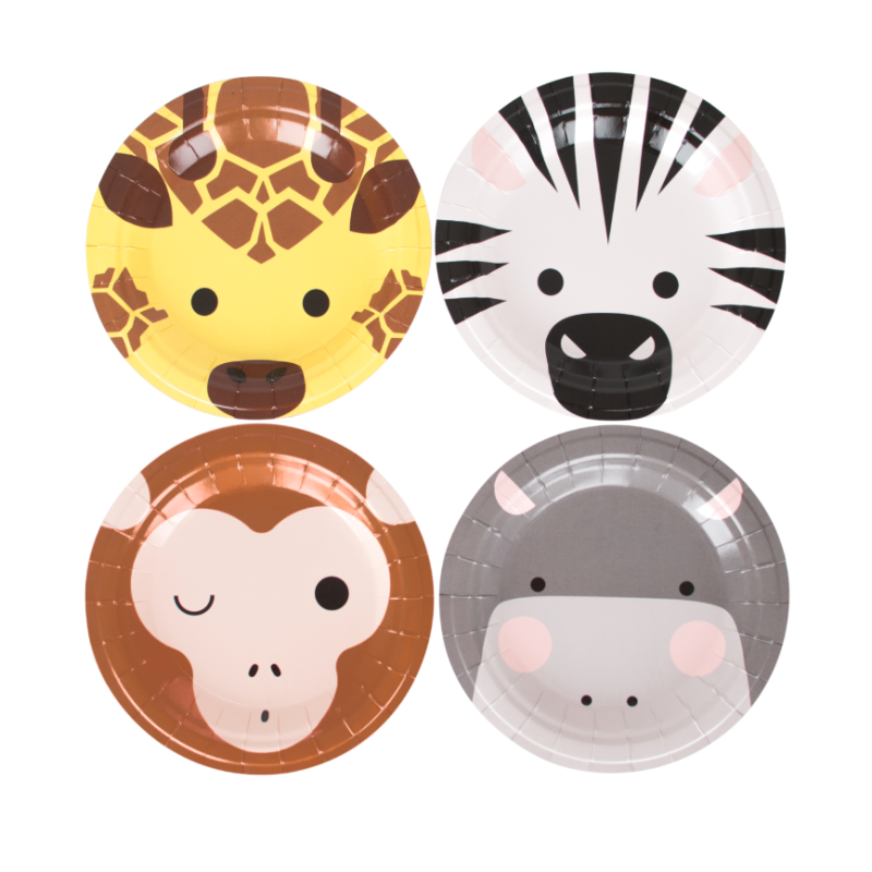 Mini Platos Cartón Safari 8 Uds
