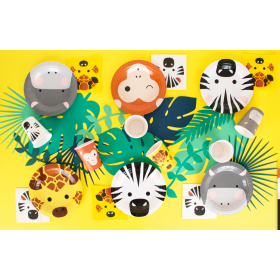 Mini Platos Cartón Safari 8 Uds