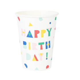 Vasos Carton Happy Birthday 8 Uds