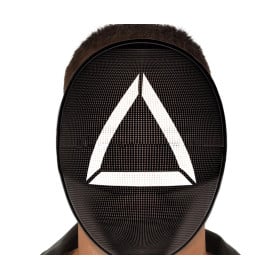 Máscara Negra Jugador Triángulo PVC
