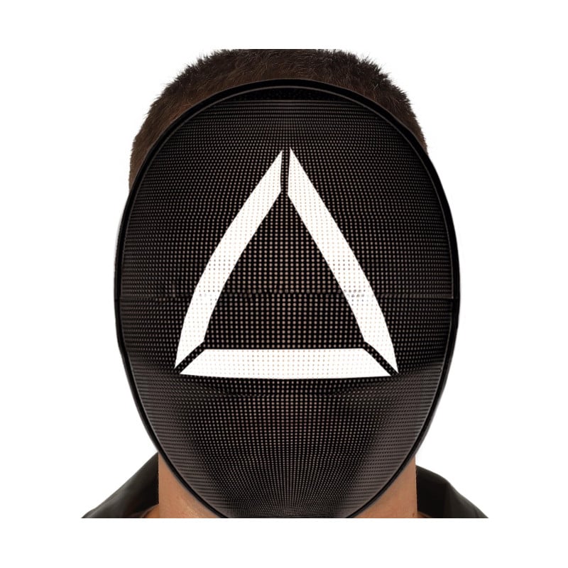 Máscara Negra Jugador Triángulo PVC