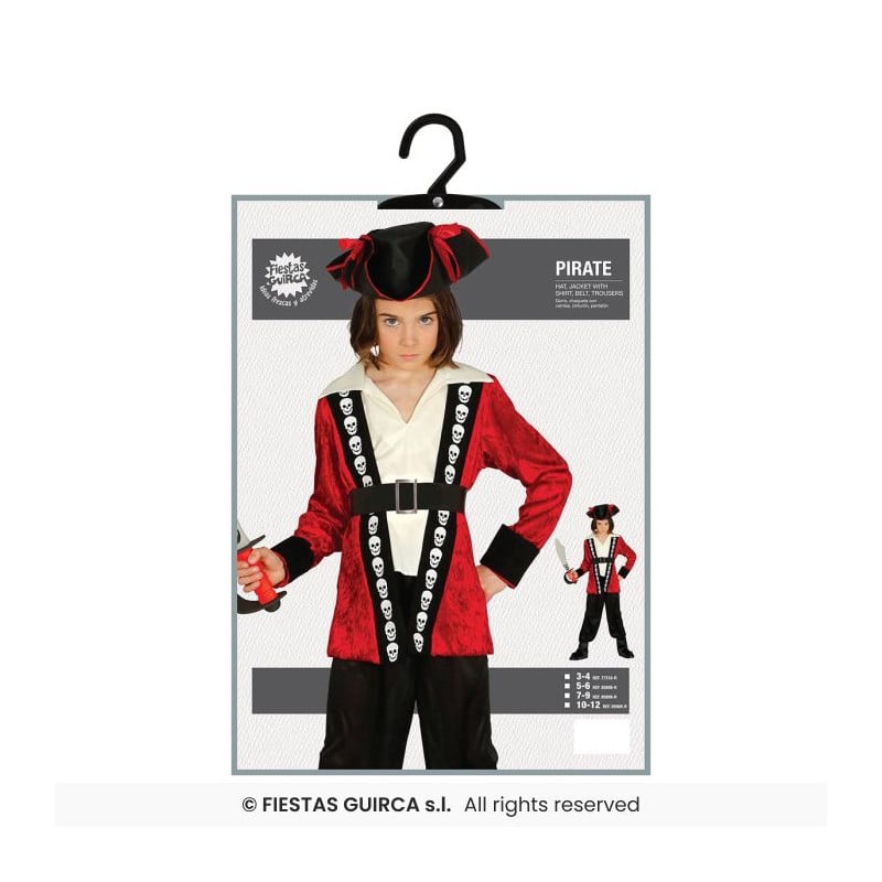 Disfraz Pirata Talla 3-4 Años
