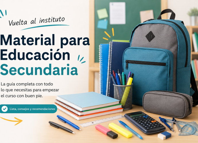 Material para Educación Secundaria: lista completa para preparar el curso